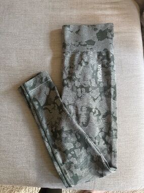 Gymshark Olive Green Camo Leggings